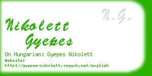 nikolett gyepes business card